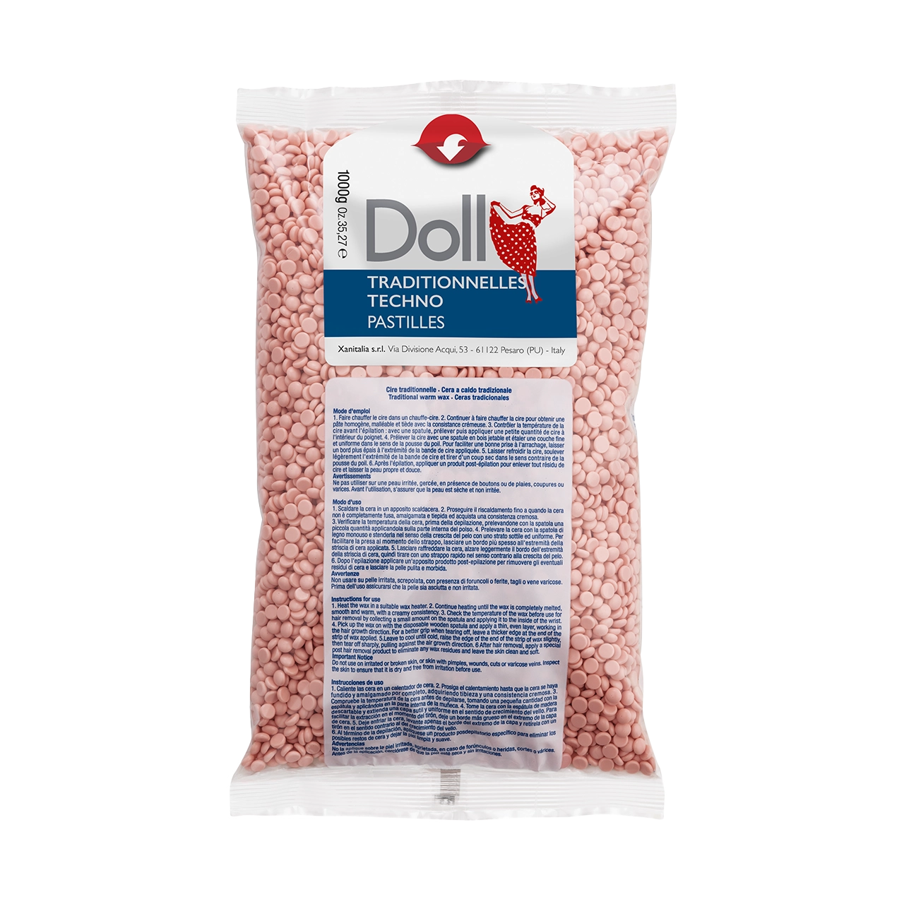 Doll - Wax Pastilles - Doll Titanium Rose Non-strip Traditional Wax Pastilles 1kg