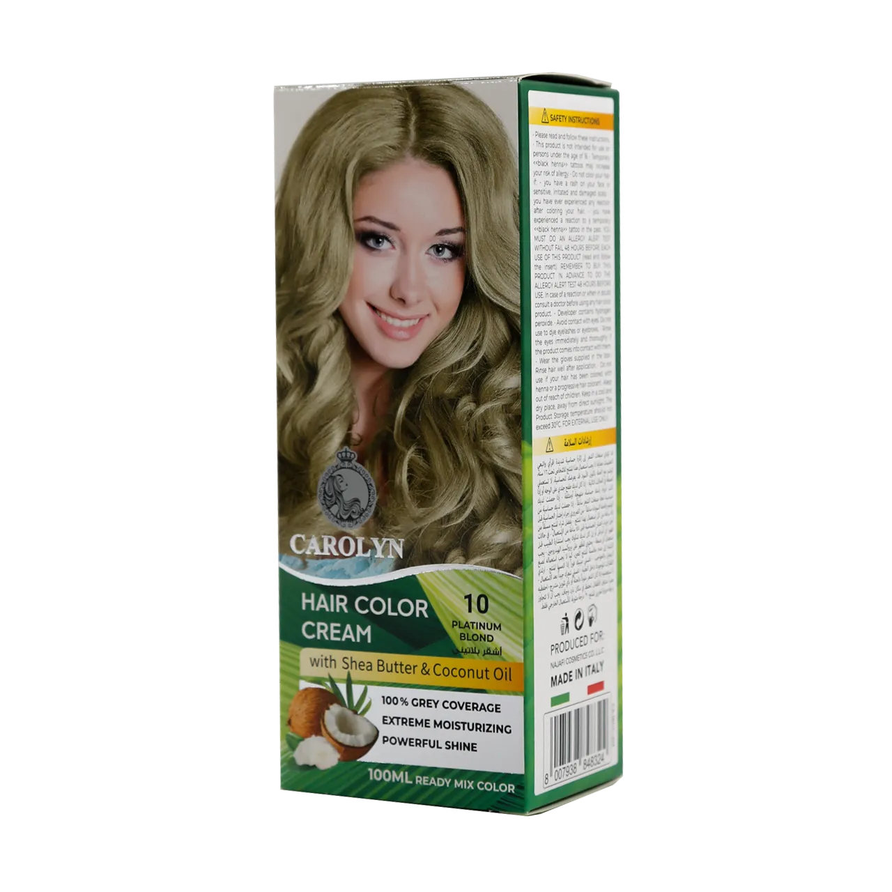 Carolyn - Hair Color - Carolyn Hair Color Cream Kit with Shea Butter & Coconut Oil 10 Platinum Blond