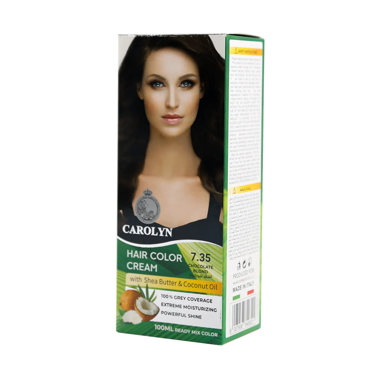 Carolyn - Hair Color - Carolyn Hair Color Cream Kit with Shea Butter & Coconut Oil 7.35 Chocolate Blond