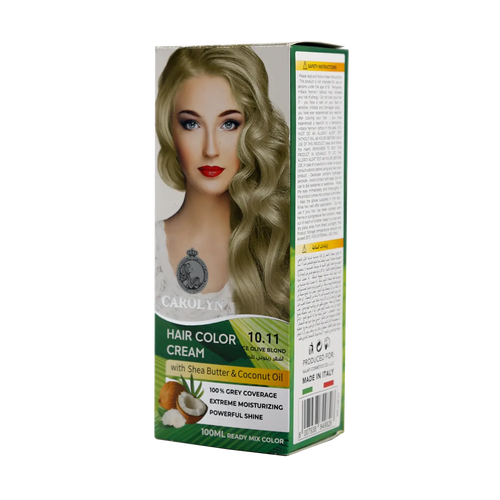 Carolyn - Hair Color - Carolyn Hair Color Cream Kit with Shea Butter & Coconut Oil 10.11 Iced Olive Blond