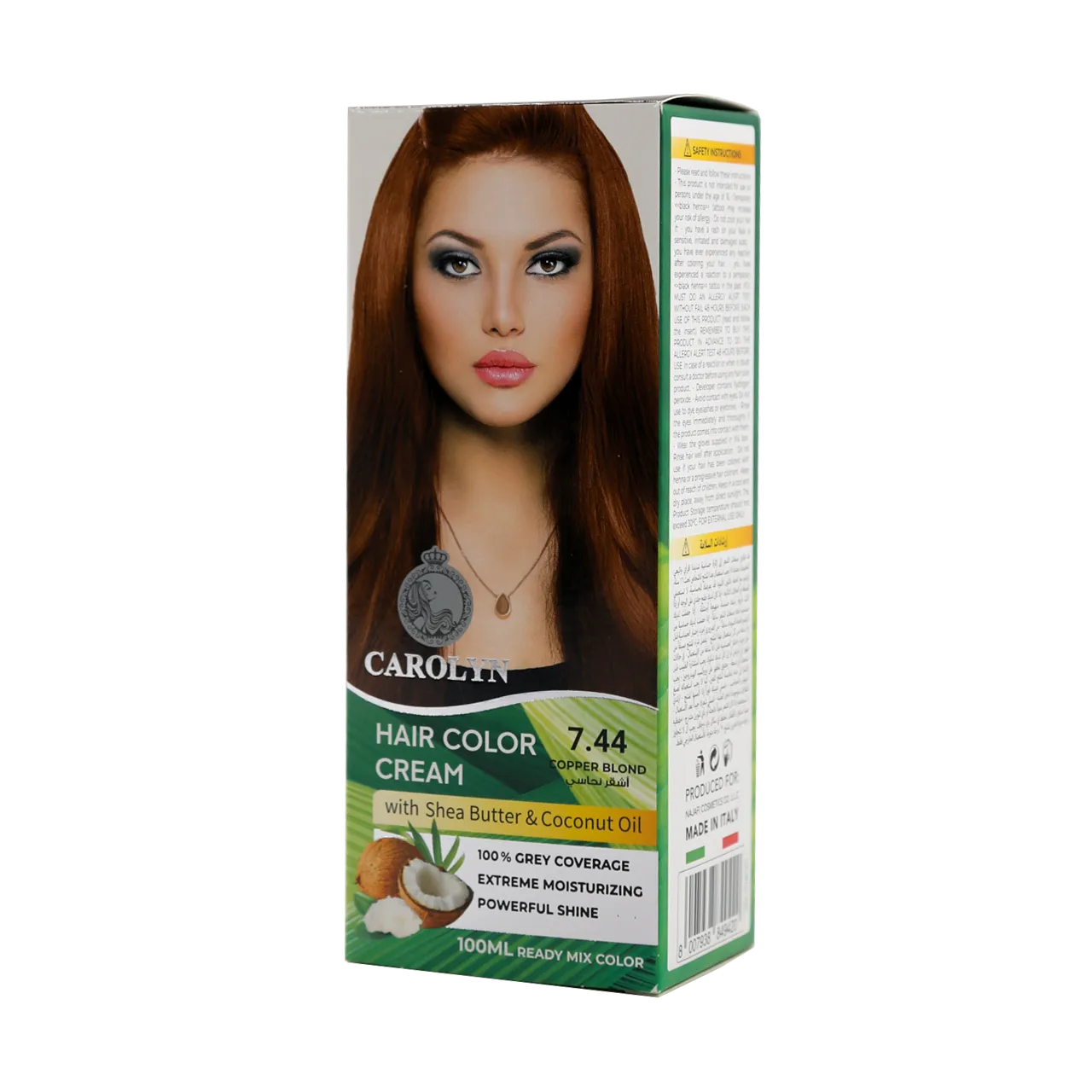 Carolyn - Hair Care - Carolyn Hair Color Cream Kit with Shea Butter & Coconut Oil 7.44 Copper Blond