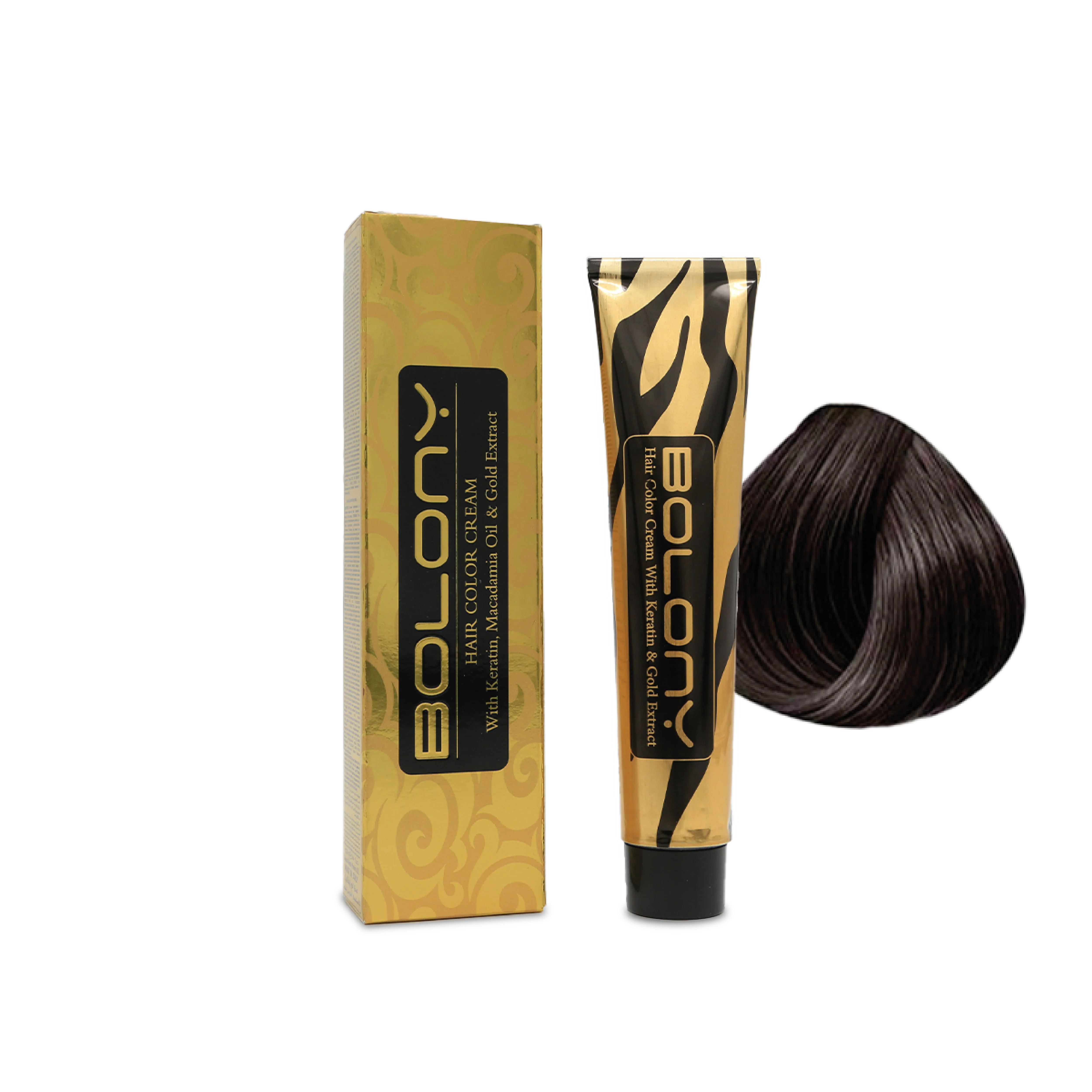 Bolony - Hair Color - Hair Color Cream 4 Intense Brown 100ml