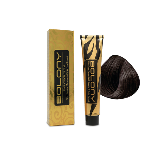 Bolony - Hair Color - Hair Color Cream 4 Intense Brown 100ml