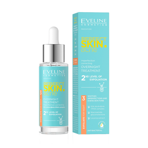 Eveline Cosmetics - Other - Perfect Skin Acne Overnight Treatment Exfoliation Level 2 30ml