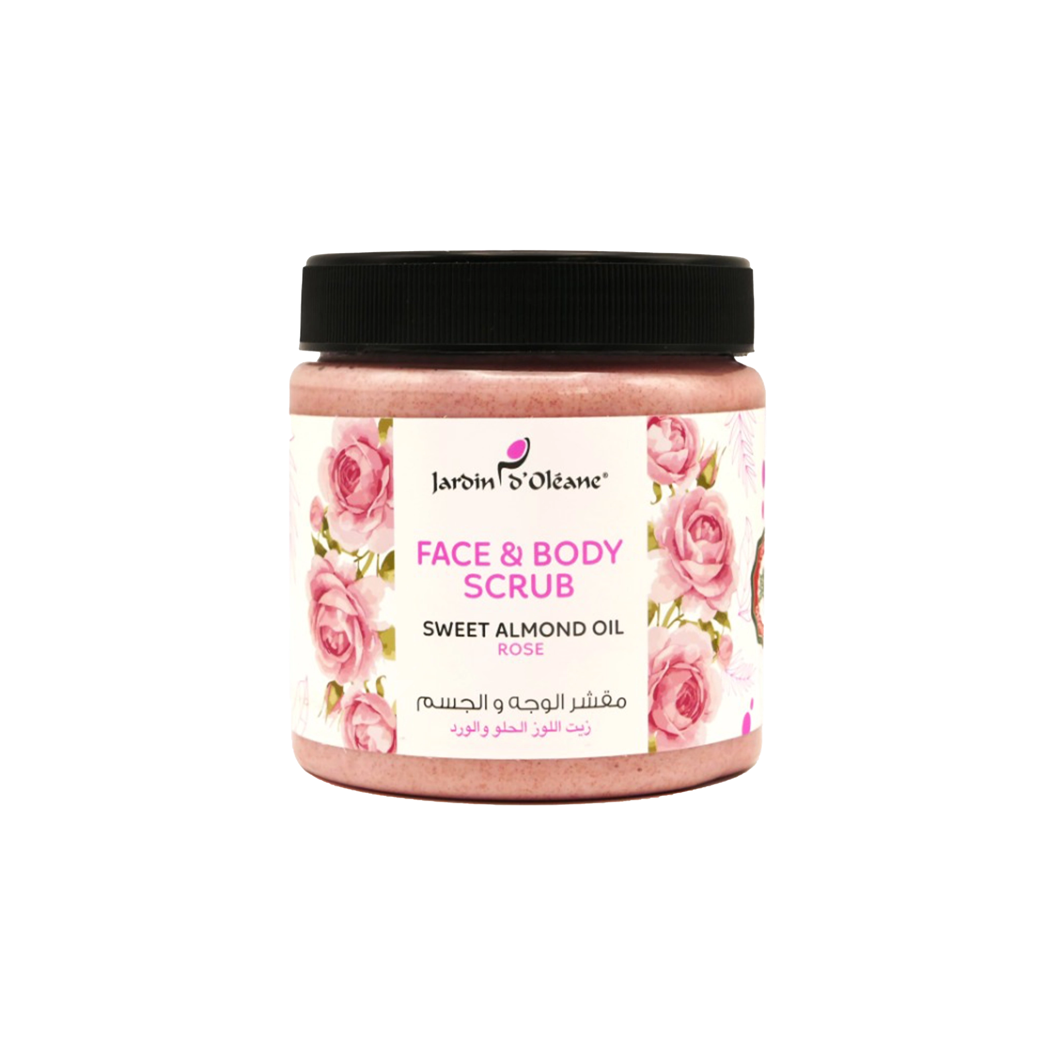 Jardin D'oleane - Scrub - Face & Body Scrub with Sweet Almond Oil & Rose 500ml
