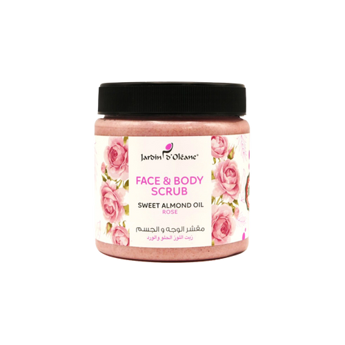 Jardin D'oleane - Scrub - Face & Body Scrub with Sweet Almond Oil & Rose 500ml