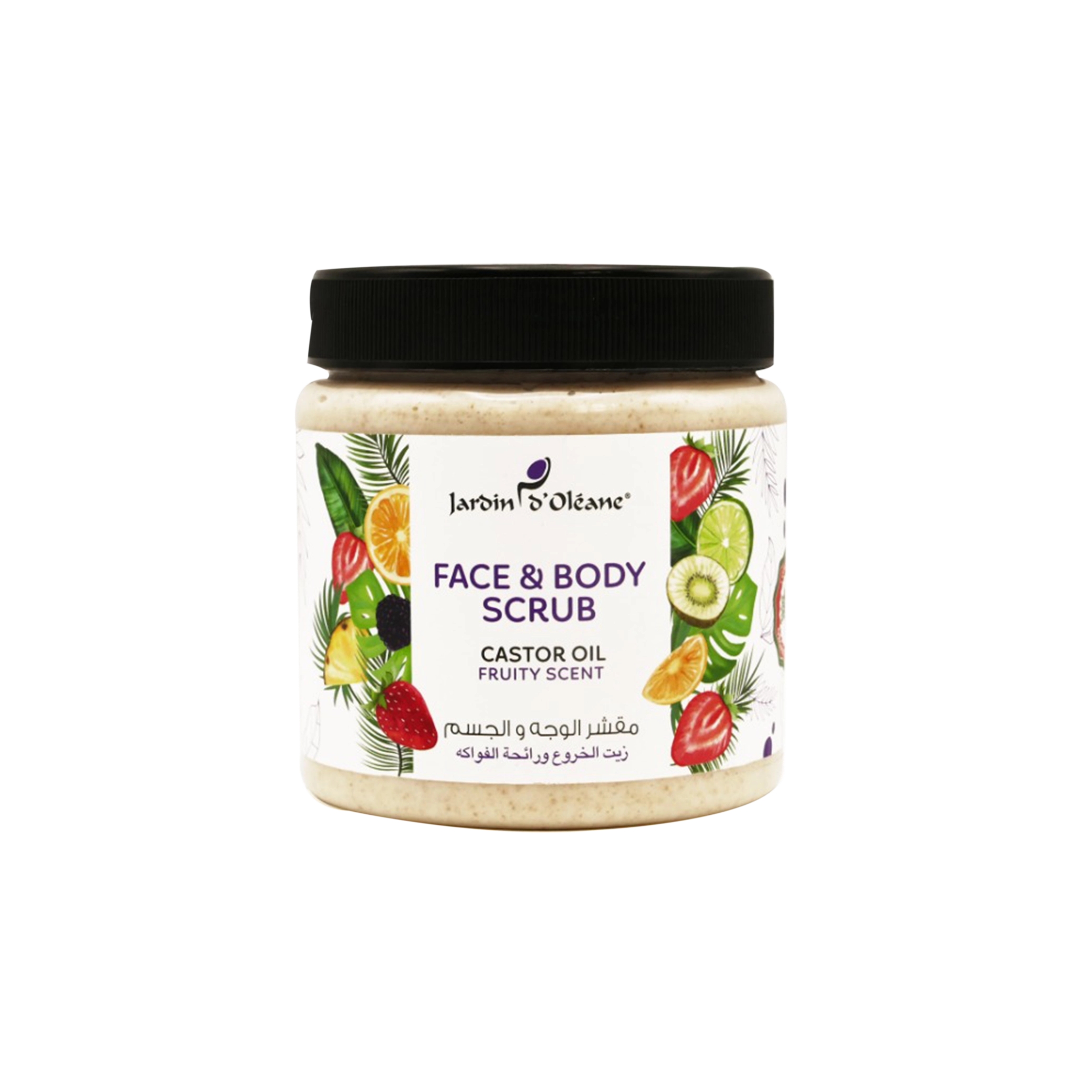 Jardin D'oleane - Scrub - Face & Body Scrub with Castor Oil & Fruity Scent 500ml