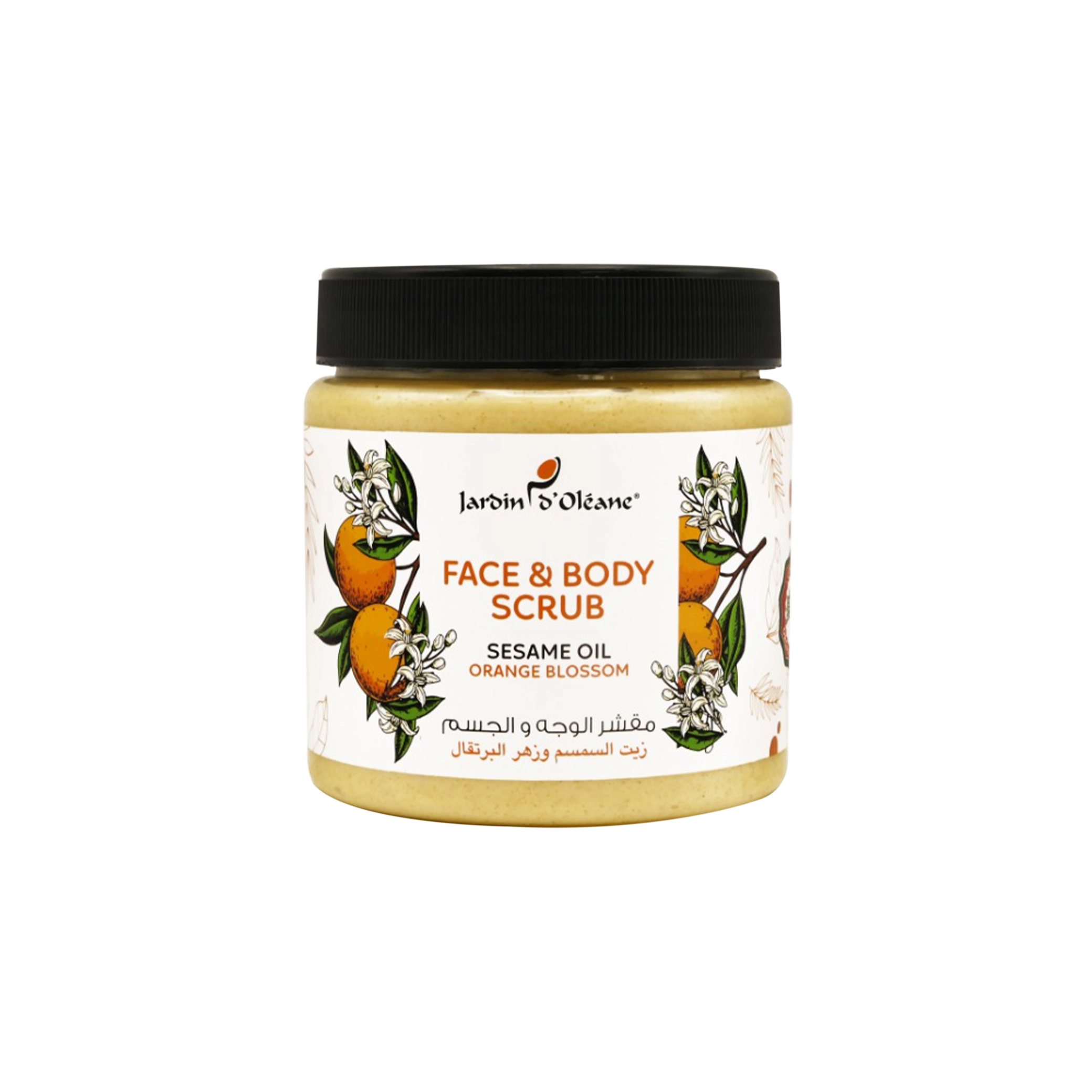 Jardin D'oleane - Scrub - Face & Body Scrub with Sesame Oil & Orange Blossom 500ml