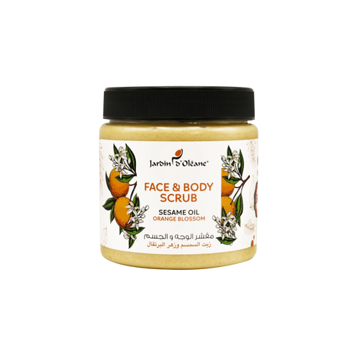 Jardin D'oleane - Scrub - Face & Body Scrub with Sesame Oil & Orange Blossom 500ml