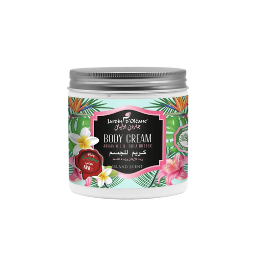 Jardin D'oleane - Cream - Body Cream with Argan Oil & Shea Butter - Island Scent 500ml