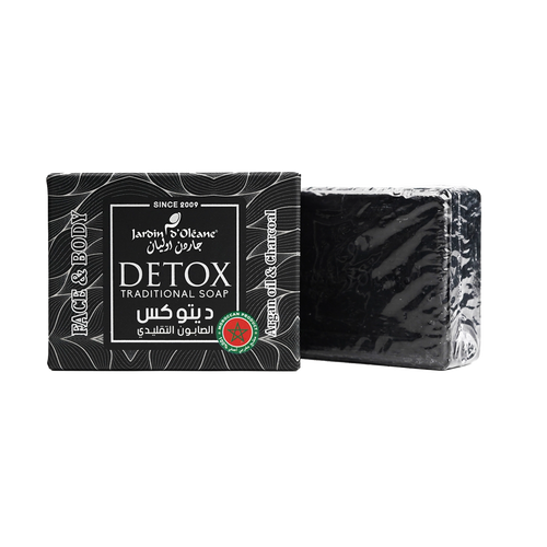 Jardin D'oleane - Soap - Detox Traditional Soap with Argan Oil & Charcoal 100g