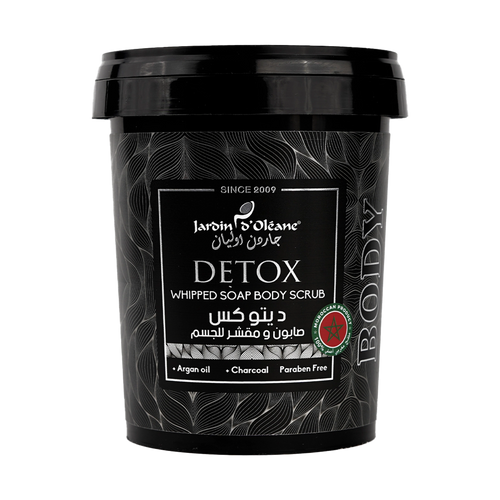 Jardin D'oleane - Soap - Detox Whipped Soap Body Scrub with Charcoal and Argan Oil 500g