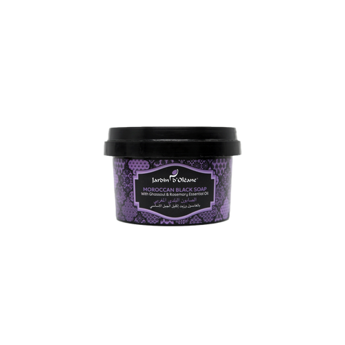 Jardin D'oleane - Soap - Jardin D'oleane Moroccan Black Soap with Ghassoul & Rosemary Essential Oil 250g