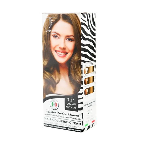 Jungle Fever - Hair Color Kit - Hair Coloring Cream Kit 7.11 Matt Blond