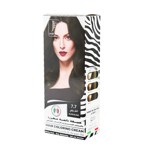 Jungle Fever - Hair Color Kit - Hair Coloring Cream Kit 7.7 Olive Blond