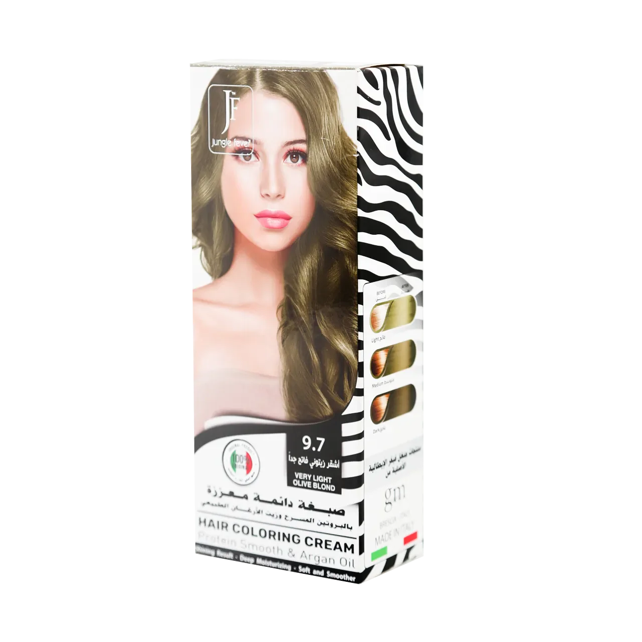Jungle Fever - Hair Color Kit - Hair Coloring Cream Kit 9.7 Very Light Olive Blond