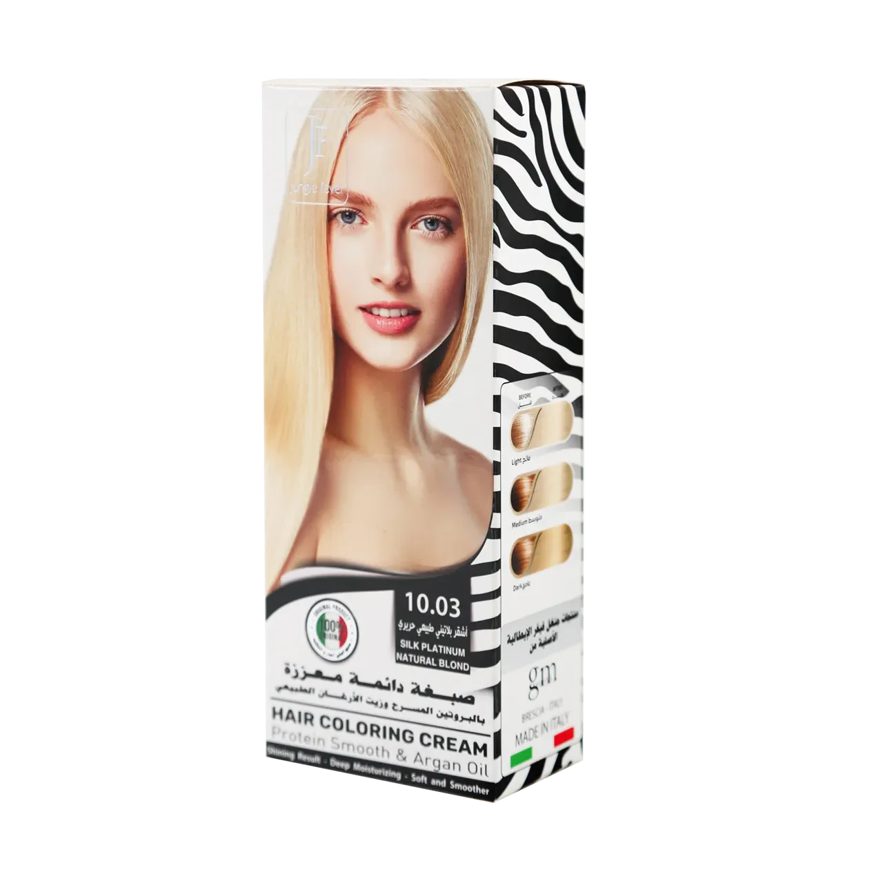 Jungle Fever - Hair Color Kit - Hair Coloring Cream Kit 10.03 Silk Platinum Natural Blond