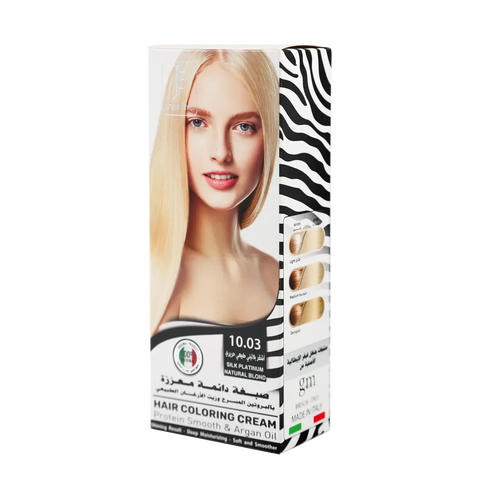 Jungle Fever - Hair Color Kit - Hair Coloring Cream Kit 10.03 Silk Platinum Natural Blond