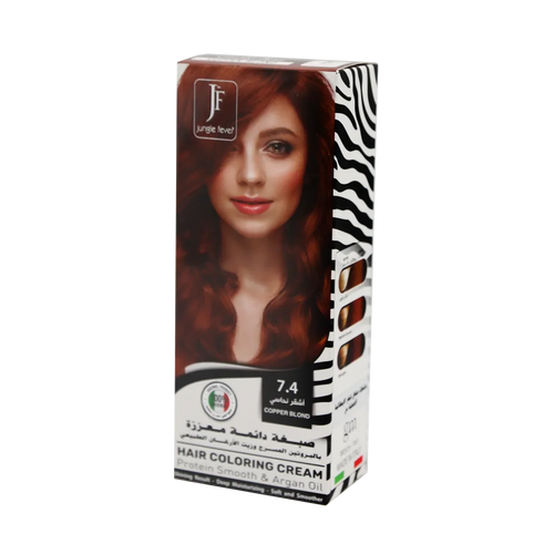 Jungle Fever - Hair Color Kit - Hair Coloring Cream Kit 7.4 Copper Blond