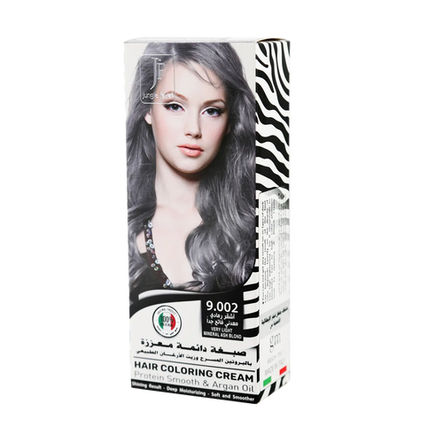 Jungle Fever - Hair Color Kit - Hair Coloring Cream Kit 9.002 Very Light Mineral Ash Blond