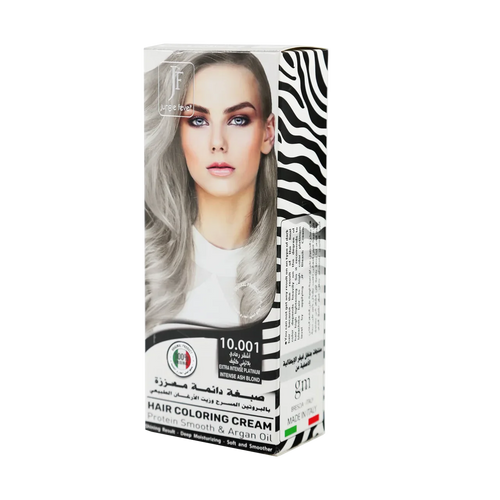 Jungle Fever - Hair Color Kit - Hair Coloring Cream Kit 10.001 Platinum Intense Ash Blond