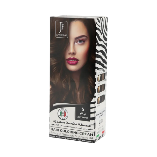 Jungle Fever - Hair Color Kit - Hair Coloring Cream Kit 5 Light Brown