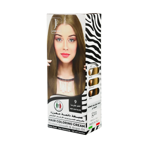 Jungle Fever - Hair Color Kit - Hair Coloring Cream Kit 9 Very Light Blond