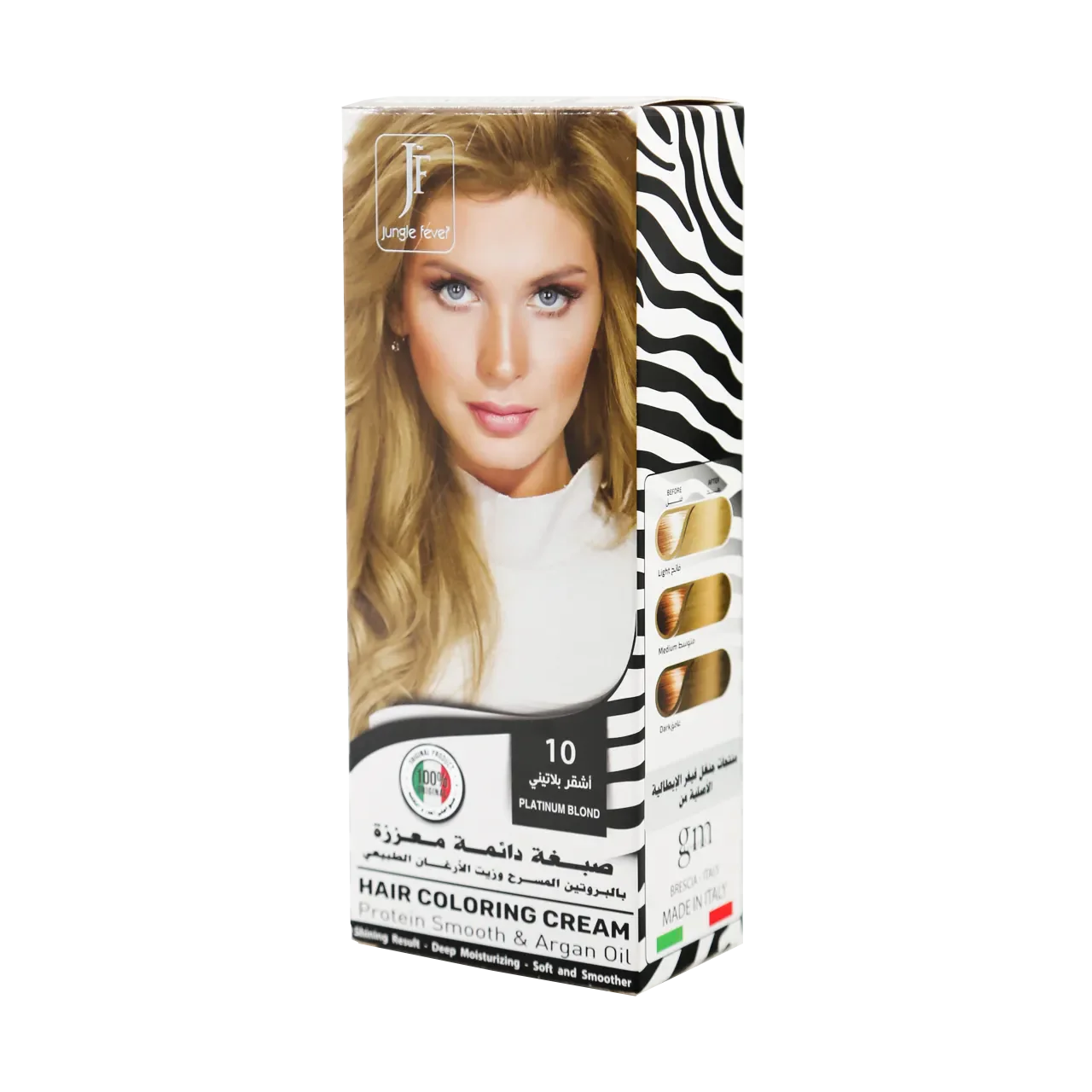Jungle Fever - Hair Color Kit - Hair Coloring Cream Kit 10 Platinum Blond