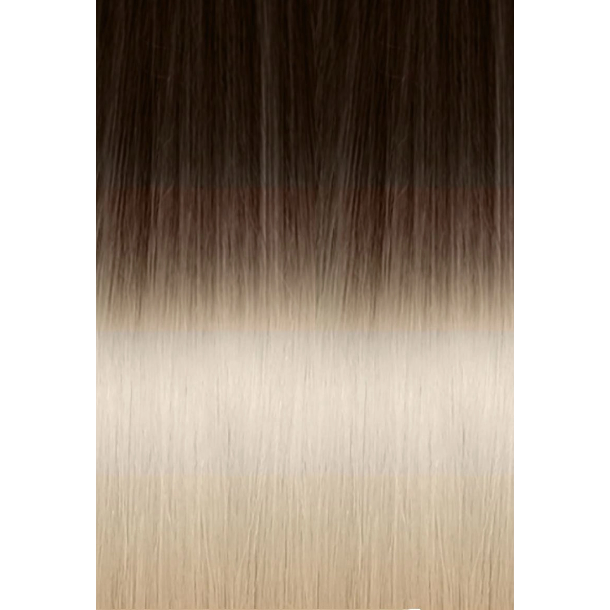 Seiseta - Hair Extension - Keratin Fusion Classic Hair Extension 25 Strands Ombre 4/1001 Brown/Platinum Blonde 50/55CM 20GR