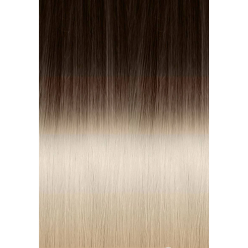 Seiseta - Hair Extension - Keratin Fusion Russian Hair Extension 20PCS Ombre 4/1001 Brown/Platinum Blonde 55CM